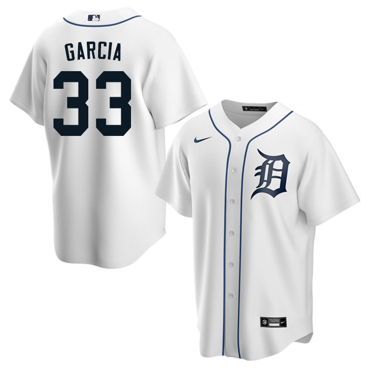 Nike Men #33 Bryan Garcia Detroit Tigers Baseball Jerseys Sale-White